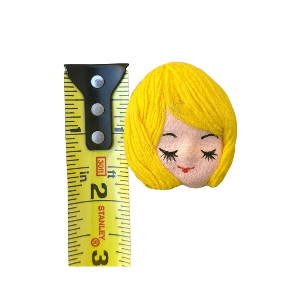 Vintage 1960s Mid Century Doll Heads Set of 3 - Picture 4 of 4